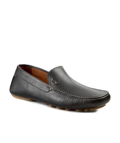 Armani Jeans Logo Details Business Casual Shoes In Black