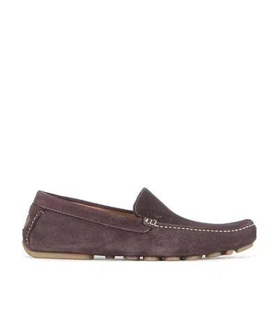 Armani Jeans Logo Details Business Casual Shoes In Brown
