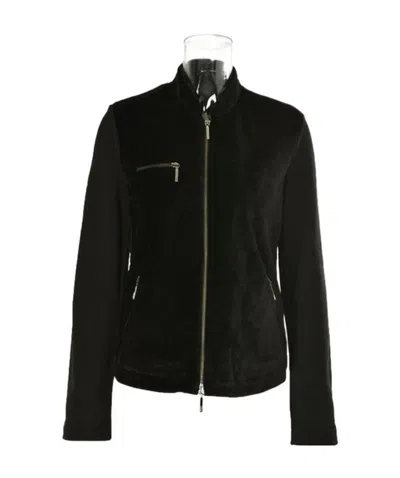 Armani Jeans Logo Details Casual Jacket In Black