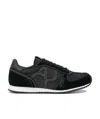 Armani Jeans Logo Details Casual Sneakers In Black