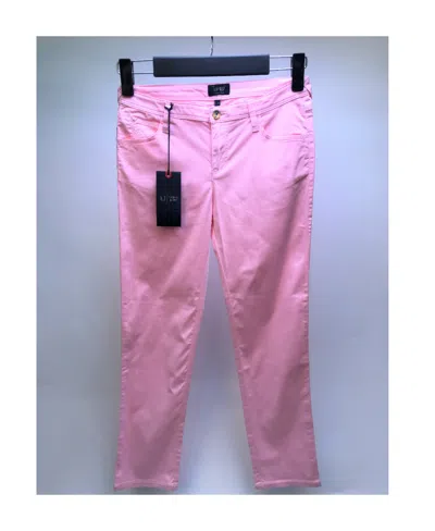 Armani Jeans Logo Details Jeans In Pink