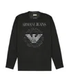 Armani Jeans Logo Details Long-sleeved T-shirt In Black