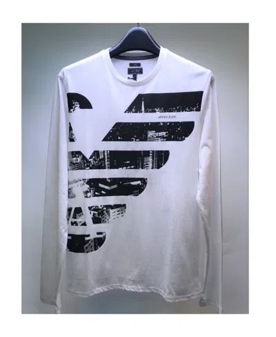 Armani Jeans Logo Details Long-sleeved T-shirt In Gray