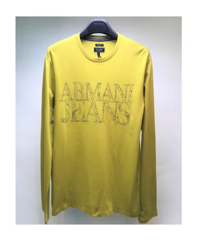 Armani Jeans Logo Details Long-sleeved T-shirt In Green