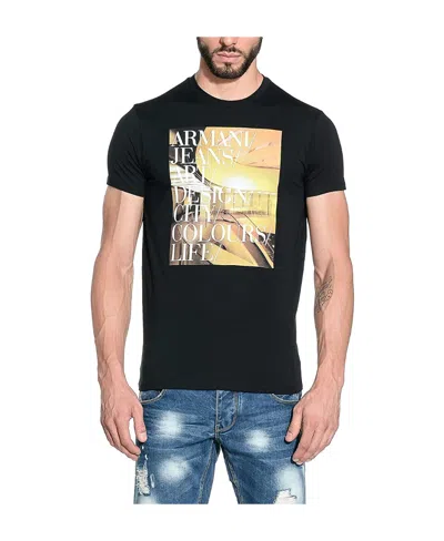 Armani Jeans Logo Details T-shirt In Black