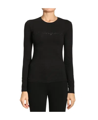 Armani Jeans Logo Details T-shirt In Black