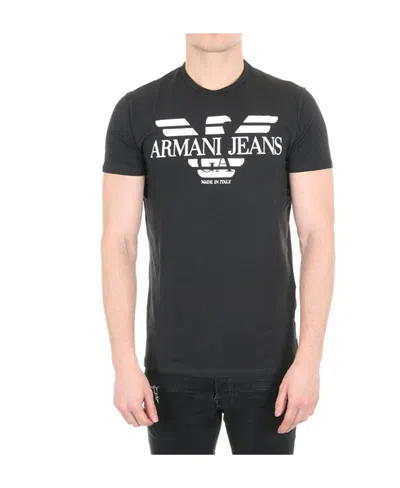 Armani Jeans Logo Details T-shirt In Black