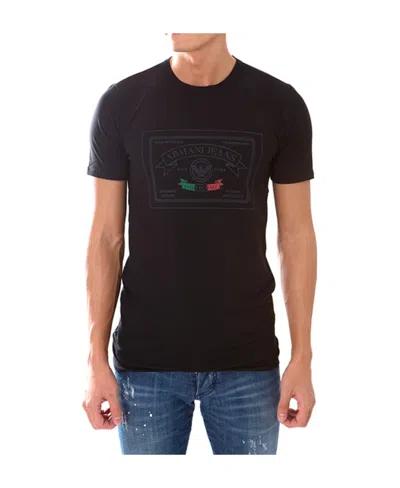 Armani Jeans Logo Details T-shirt In Black