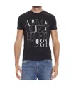 Armani Jeans Logo Details T-shirt In Black