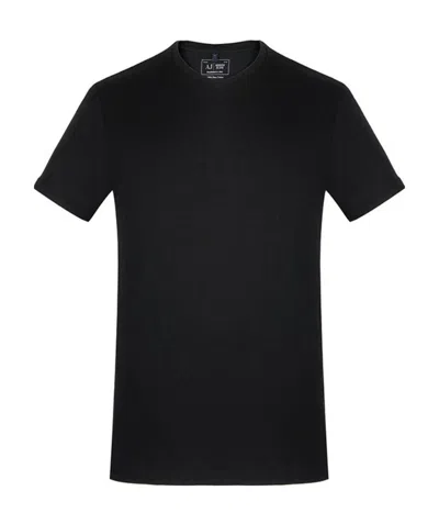 Armani Jeans Logo Details T-shirt In Black