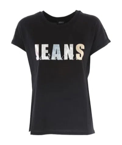 Armani Jeans Logo Details T-shirt In Black