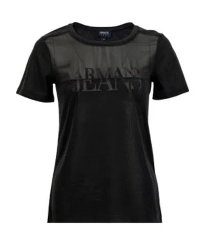 Armani Jeans Logo Details T-shirt In Black