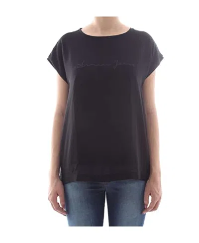 Armani Jeans Logo Details T-shirt In Black