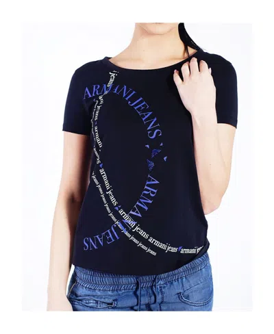 Armani Jeans Logo Details T-shirt In Black