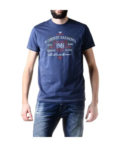 Armani Jeans Logo Details T-shirt In Blue