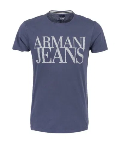 Armani Jeans Logo Details T-shirt In Blue
