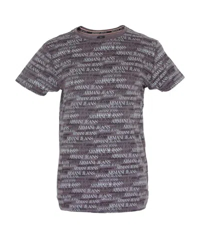 Armani Jeans Logo Details T-shirt In Gray