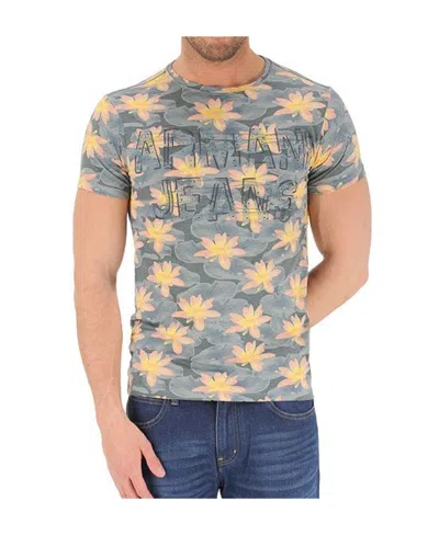 Armani Jeans Logo Details T-shirt In Gray