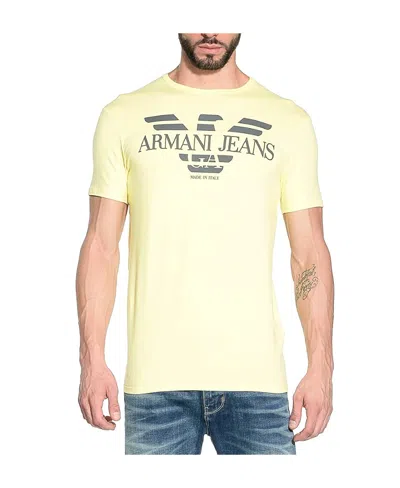 Armani Jeans Logo Details T-shirt In Nude