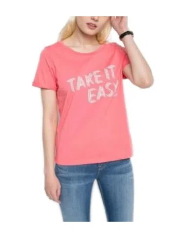 Armani Jeans Logo Details T-shirt In Pink