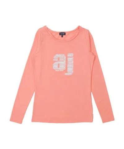 Armani Jeans Logo Details T-shirt In Pink