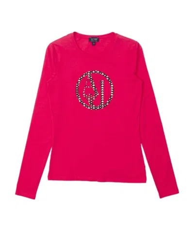 Armani Jeans Logo Details T-shirt In Red