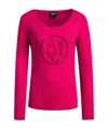 Armani Jeans Logo Details T-shirt In Red