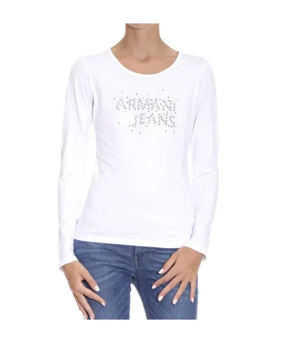 Armani Jeans Logo Details T-shirt In White