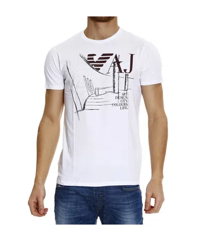 Armani Jeans Logo Details T-shirt In White