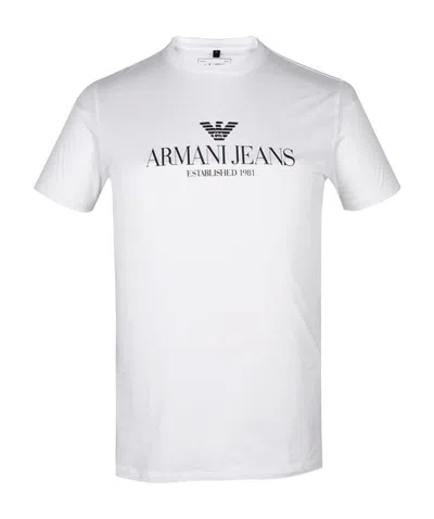 Armani Jeans Logo Details T-shirt In White