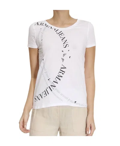 Armani Jeans Logo Details T-shirt In White
