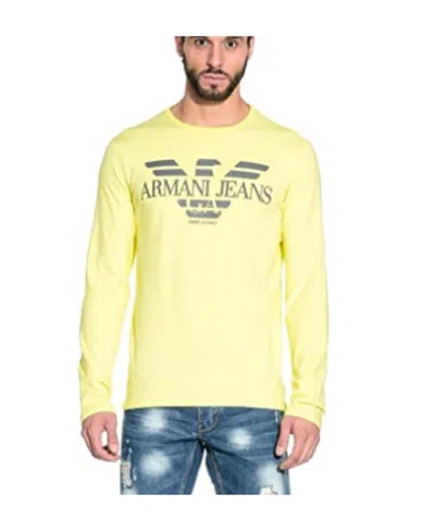 Armani Jeans Logo Details T-shirt In Yellow