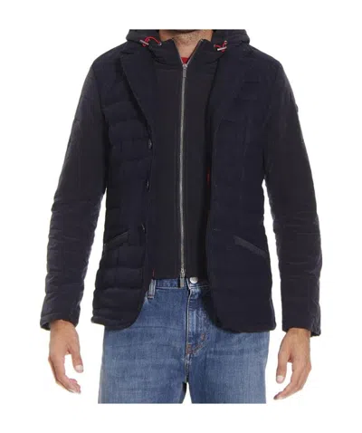 Armani Jeans Logo Hooded Casual Jacket In Black