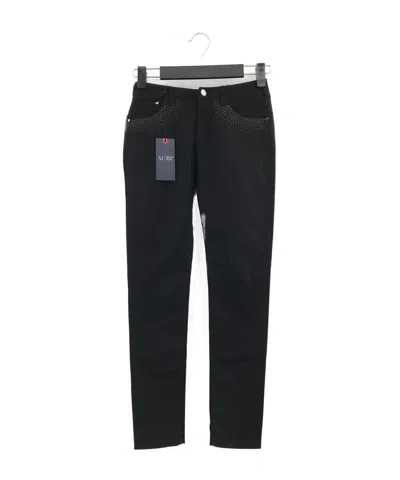 Armani Jeans Logo Jeans In Black