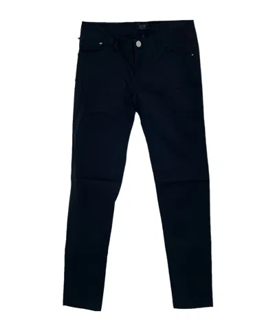 Armani Jeans Logo Jeans In Black