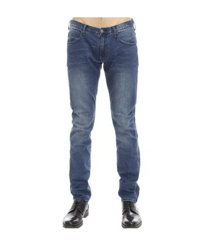 Armani Jeans Logo Jeans In Blue