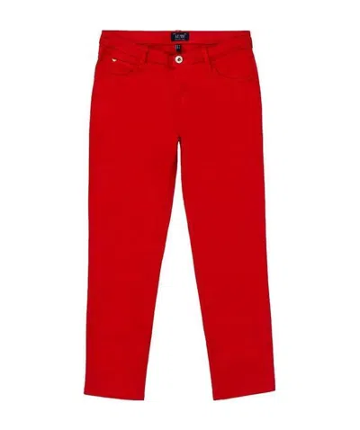 Armani Jeans Logo Jeans In Red