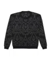 Armani Jeans Logo Knitted Pullover In Black