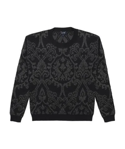Armani Jeans Logo Knitted Pullover In Black