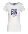 Armani Jeans Logo Letter Printed Short-sleeved T-shirt In White