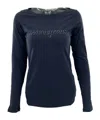 Armani Jeans Logo Long-sleeved T-shirt In Black