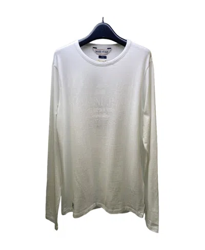 Armani Jeans Logo Long-sleeved T-shirt In Gray