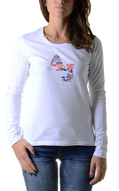 Armani Jeans Logo Long-sleeved T-shirt In Multicolor