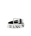 Armani Jeans Logo Printed Belt In White