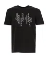 Armani Jeans Logo Printed Pattern T-shirt In Black