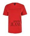 Armani Jeans Logo Printed Pattern T-shirt In Red