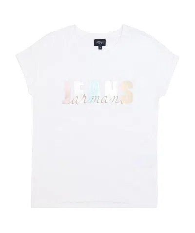Armani Jeans Logo Printed Pattern T-shirt In White