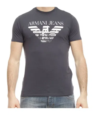 Armani Jeans Logo Printed T-shirt In Black