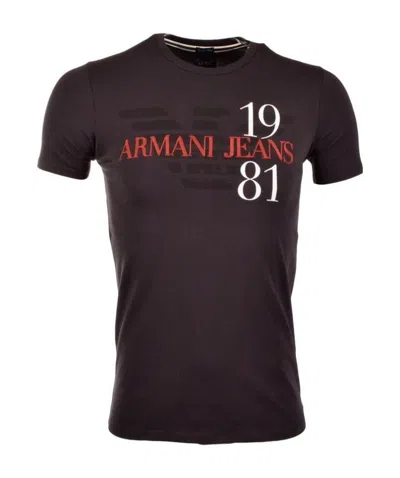 Armani Jeans Logo Printed T-shirt In Black