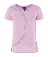 Armani Jeans Logo Printed T-shirt In Purple